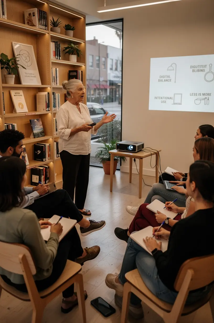 Diagram showing the step-by-step process of decluttering digital tools to improve focus and reduce cognitive overload.